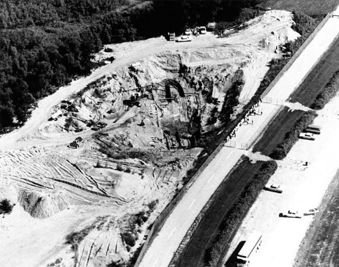 Aerial View of Bertrand Excavation