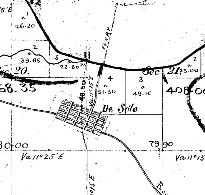 De Soto Nebraska GLO Map 1856